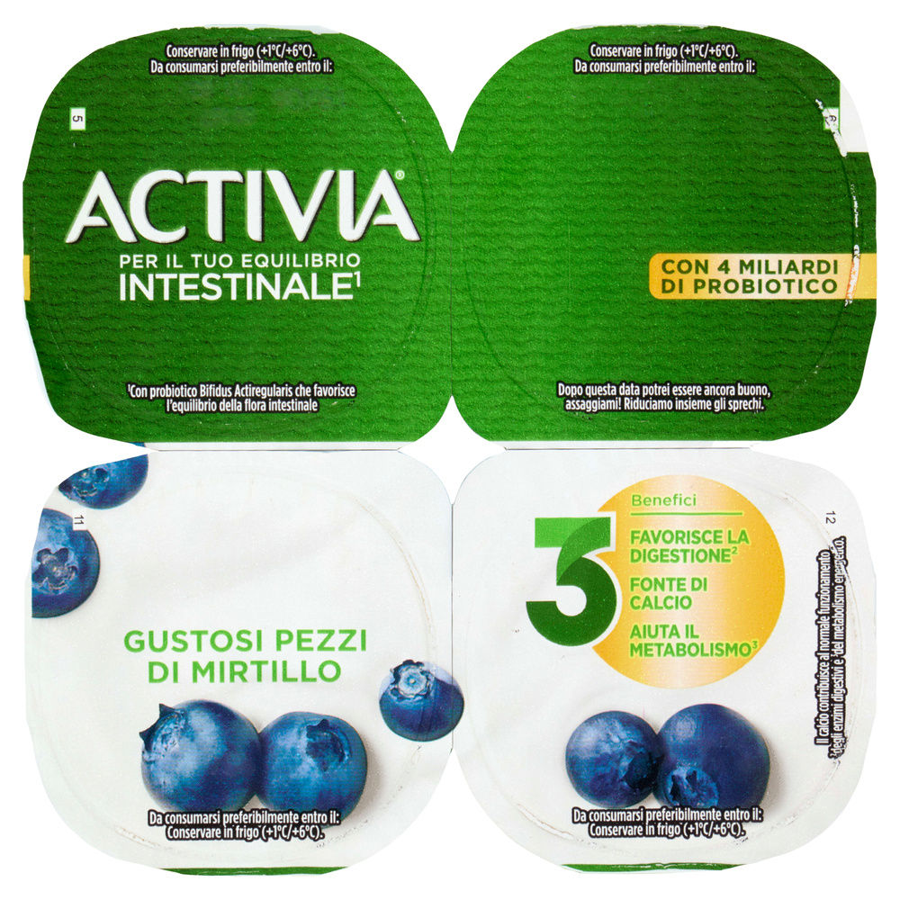 ACTIVIA DANONE MIRTILLO 4X125 G - 6