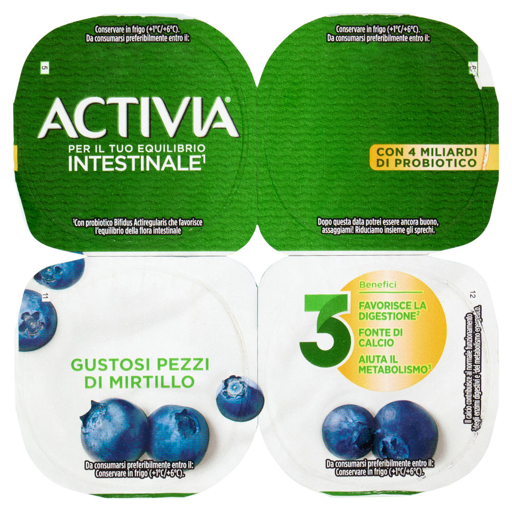 Activia danone mirtillo 4x125 g