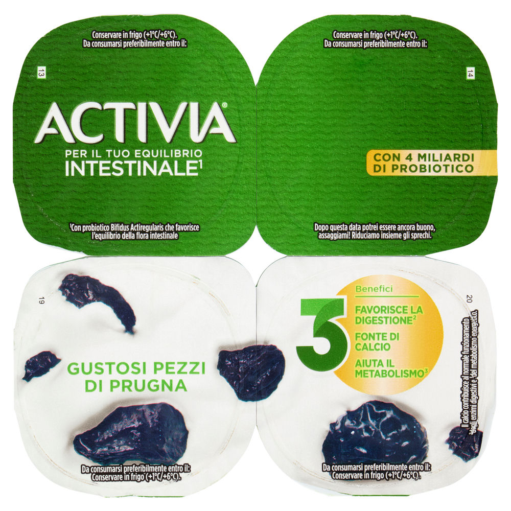 Activia danone prugna 4x125 g