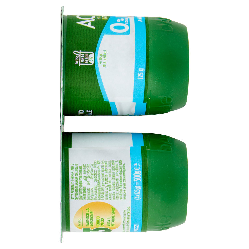 ACTIVIA 0%  DANONE ANANAS IN PEZZI  4X125 G - 4
