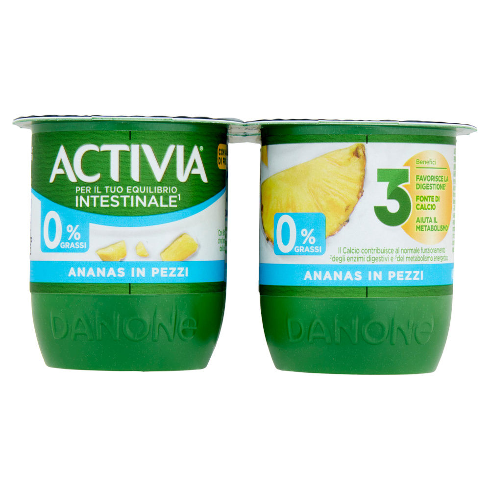 ACTIVIA 0%  DANONE ANANAS IN PEZZI  4X125 G - 6