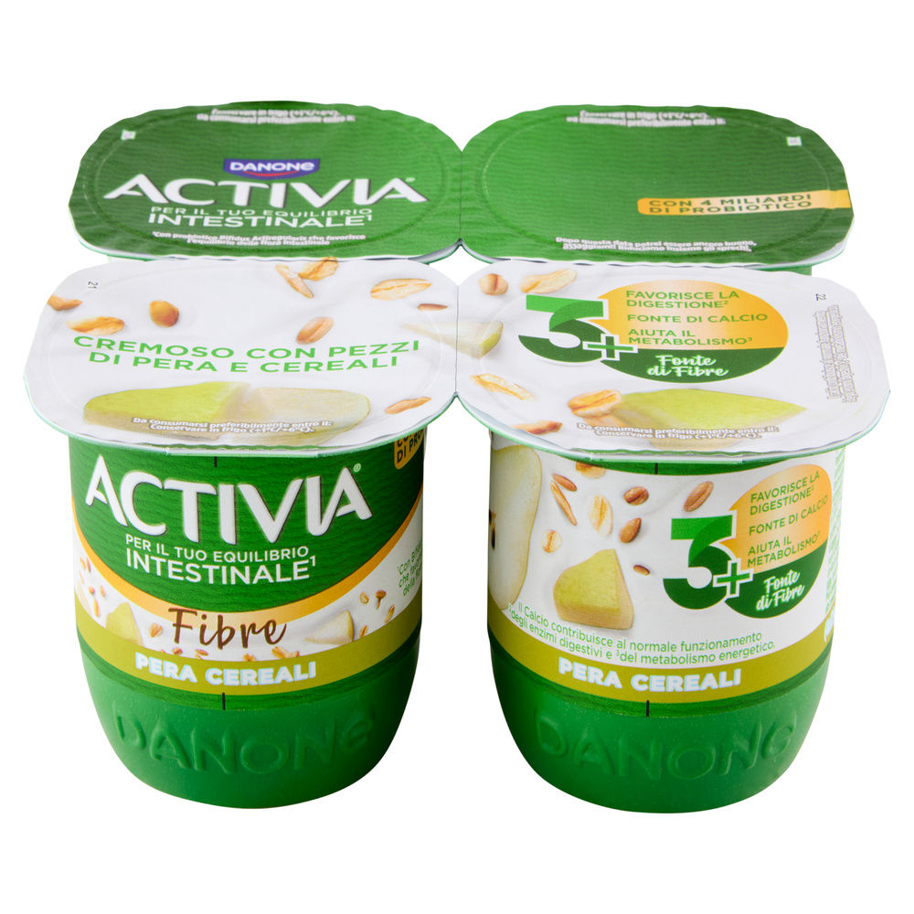 ACTIVIA FIBRE DANONE PERA/CEREALI 4X125 G - 6