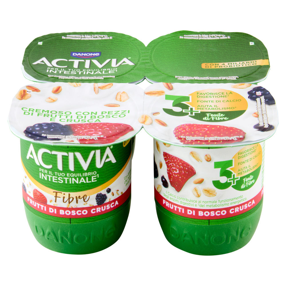 ACTIVIA FIBRE DANONE FRUTTI BOSCO/CRUSCA 4X125 G - 2