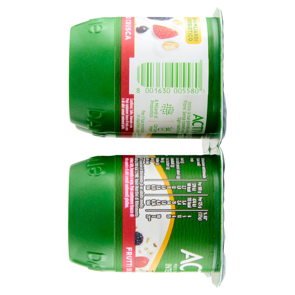 ACTIVIA FIBRE DANONE FRUTTI BOSCO/CRUSCA 4X125 G - 4
