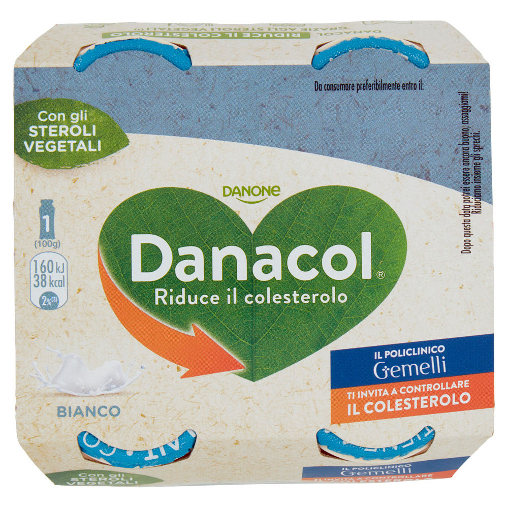 DANACOL DANONE ANTICOLESTEROLO BIANCO BTG 4X100G - 2