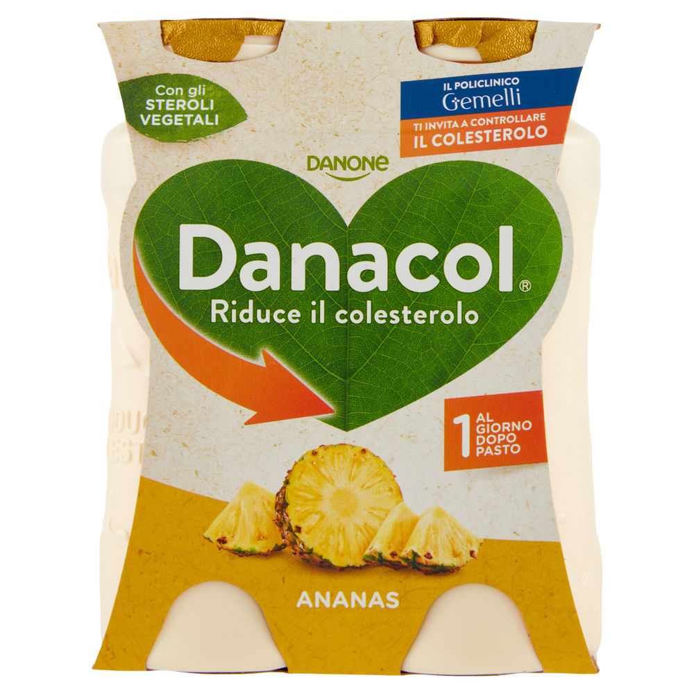 DANACOL DANONE ANTICOLESTEROLO ANANAS BTG 4X100G - 3