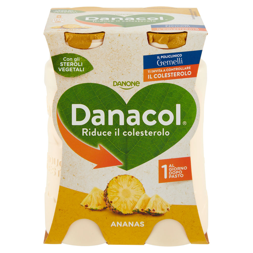 DANACOL DANONE ANTICOLESTEROLO ANANAS BTG 4X100G - 4