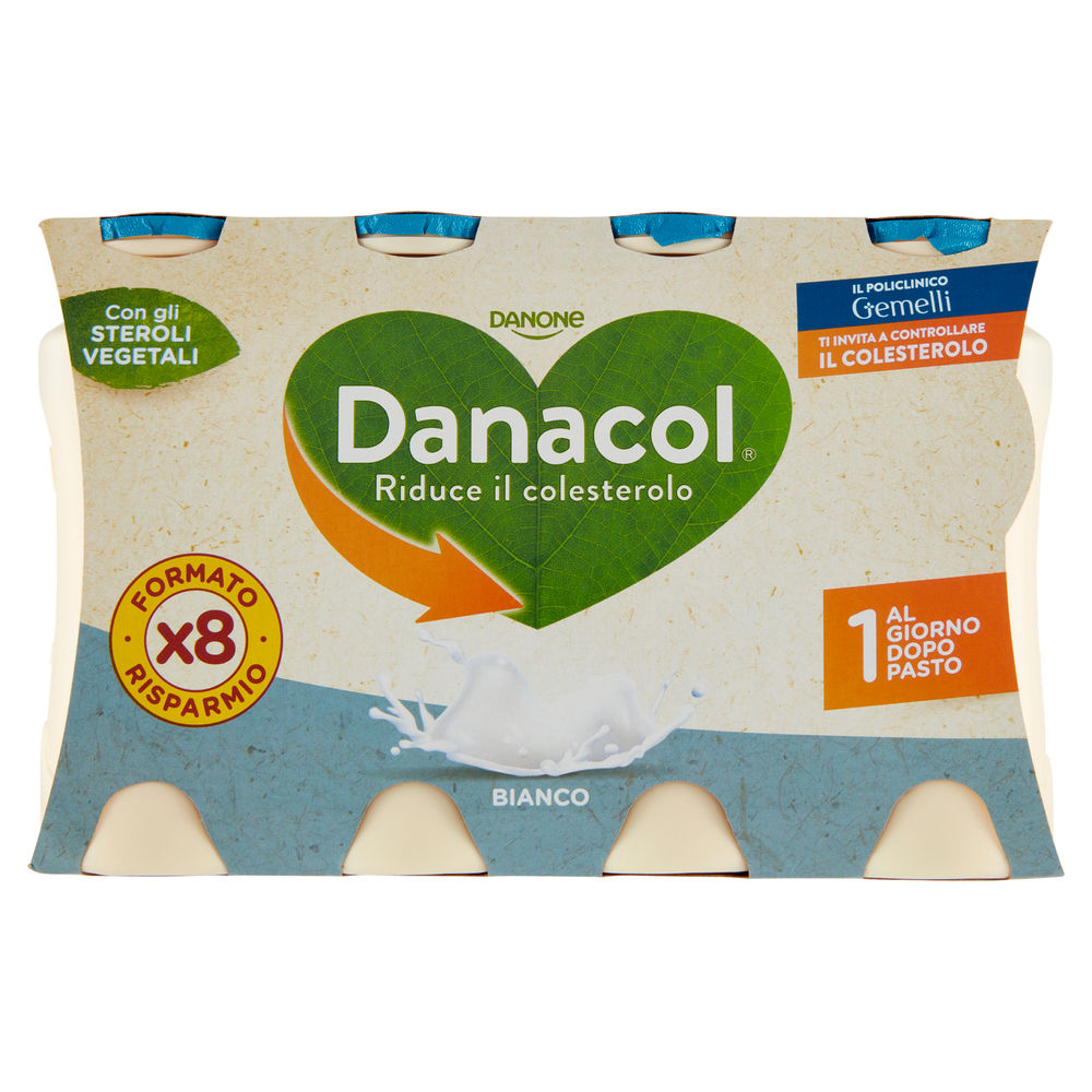 DANACOL DANONE ANTICOLESTEROLO BIANCO BTG 8X100G - 0