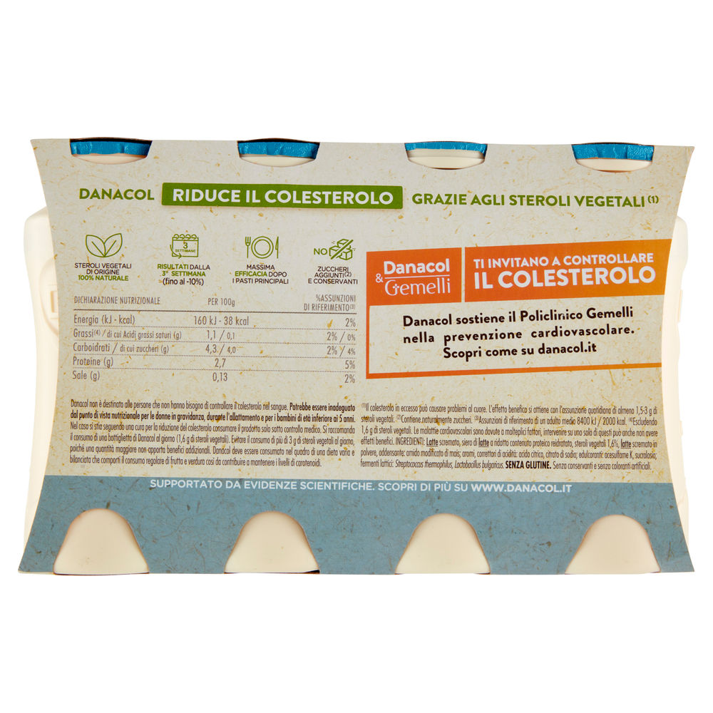 DANACOL DANONE ANTICOLESTEROLO BIANCO BTG 8X100G - 1