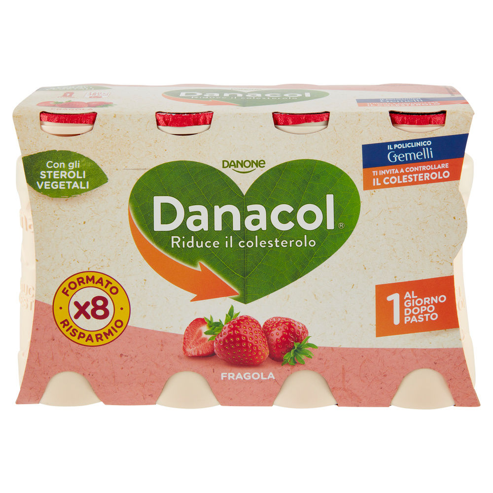 DANACOL DANONE ANTICOLESTEROLO FRAGOLA BTG 8X100G - 6