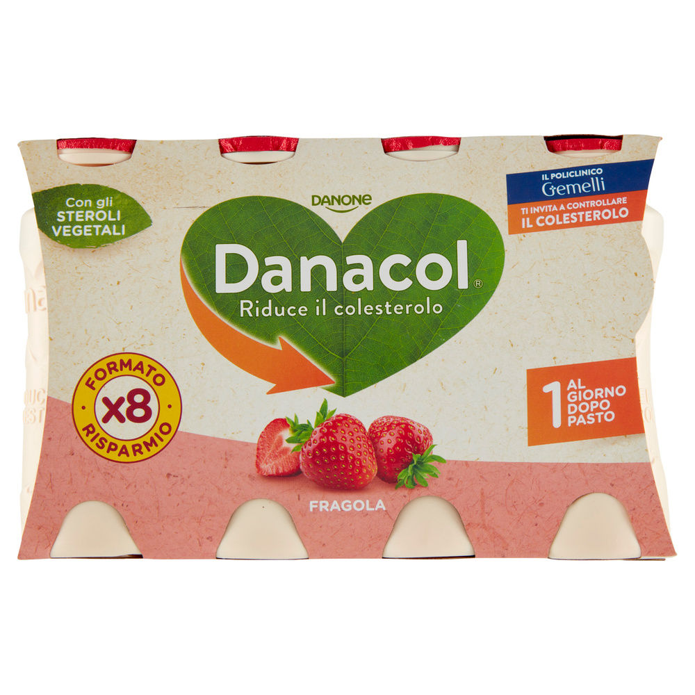 DANACOL DANONE ANTICOLESTEROLO FRAGOLA BTG 8X100G - 7