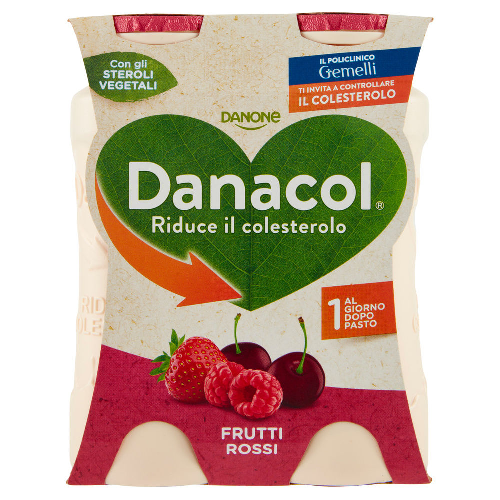 DANACOL DANONE ANTICOLESTEROLO FRUTTI ROSSI BTG 4X100G - 6