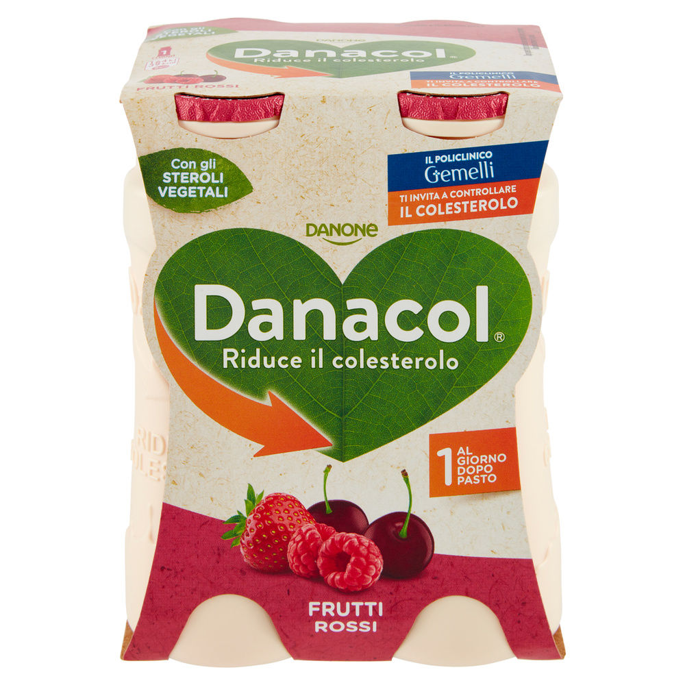 DANACOL DANONE ANTICOLESTEROLO FRUTTI ROSSI BTG 4X100G - 2