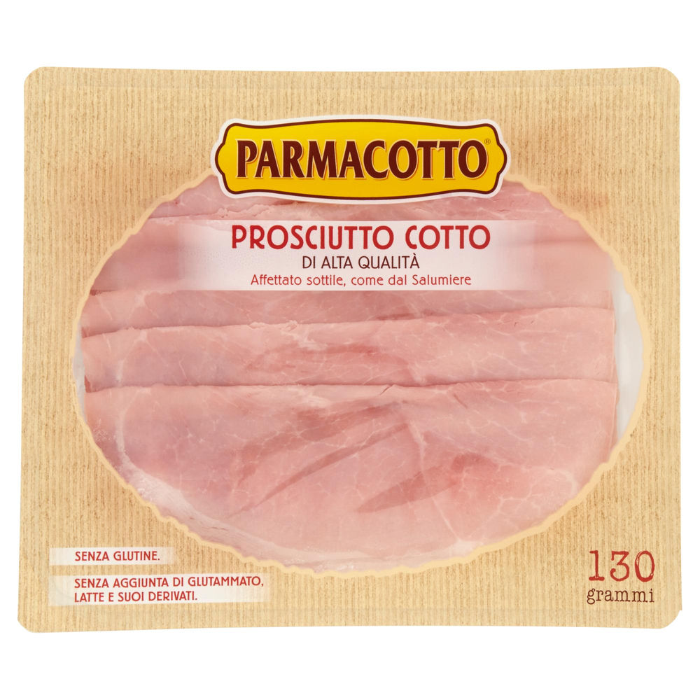 PROSCIUTTO COTTO ALTA QUALITA' OVALI PARMACOTTO VASCHETTA 130 G - 0