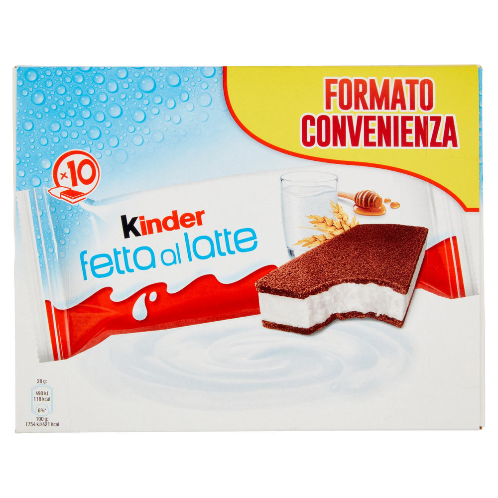 KINDER FETTA AL LATTE FERRERO CONVENIENZA 10 PZ 280 G - 3