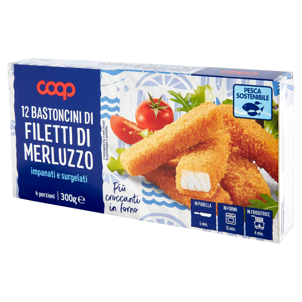 BASTONCINI DI FILETTI DI MERLUZZO COOP SCATOLA PZ 12 G 300 - 7