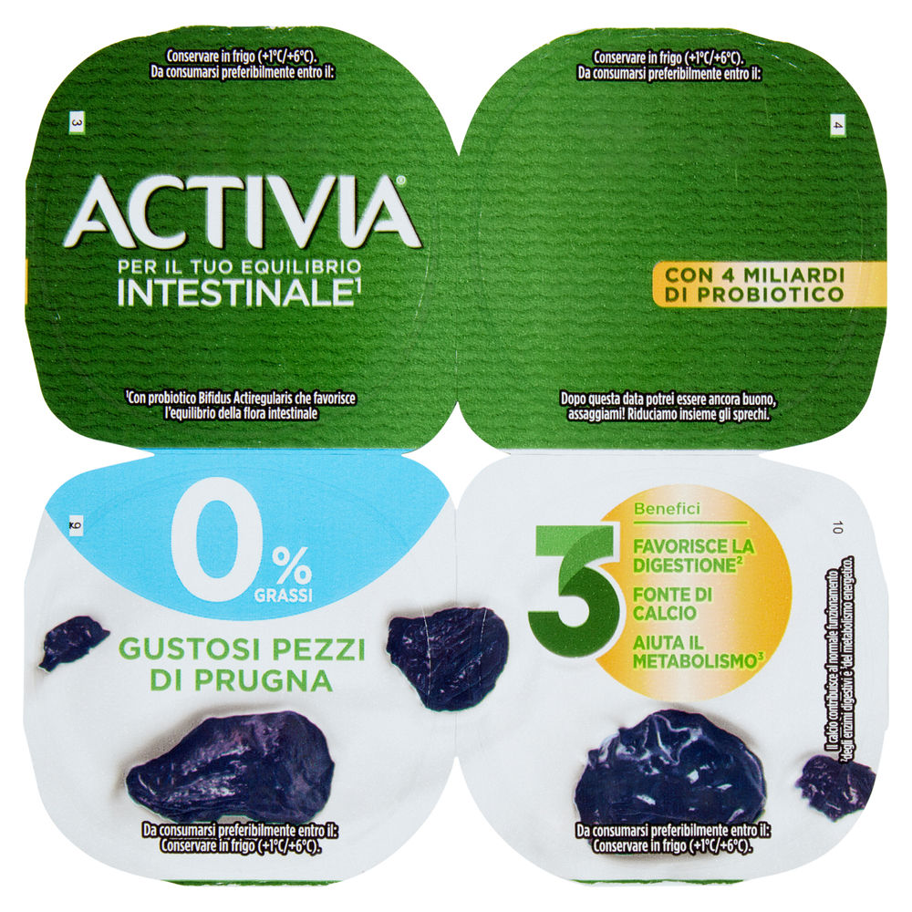 Activia 0 danone prugna 4x125 g