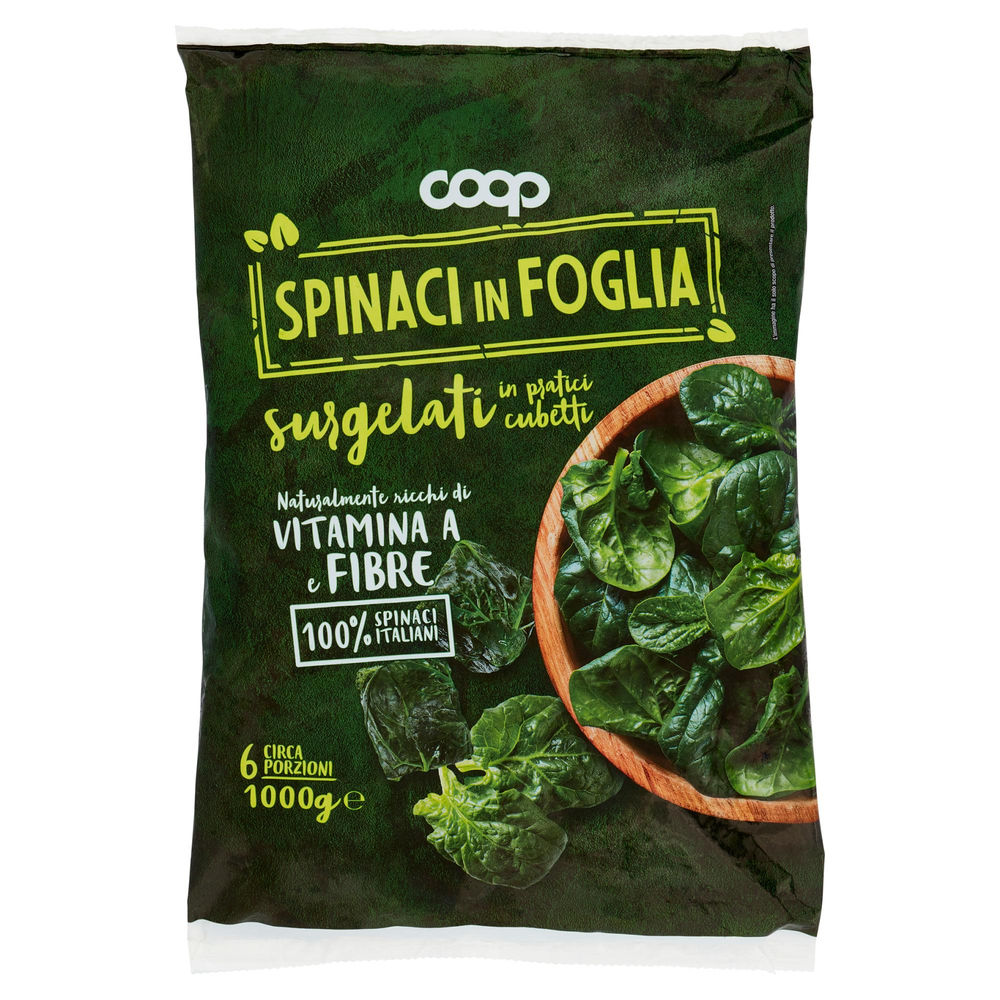 Spinaci a cubetti porzionati surg.coop busta kg 1
