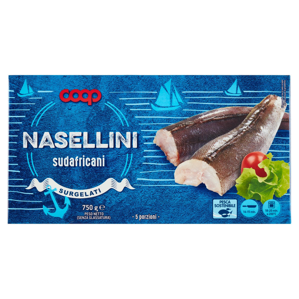 NASELLINI DECAPITATI SURGELATI COOP SCATOLA G 750 - 0
