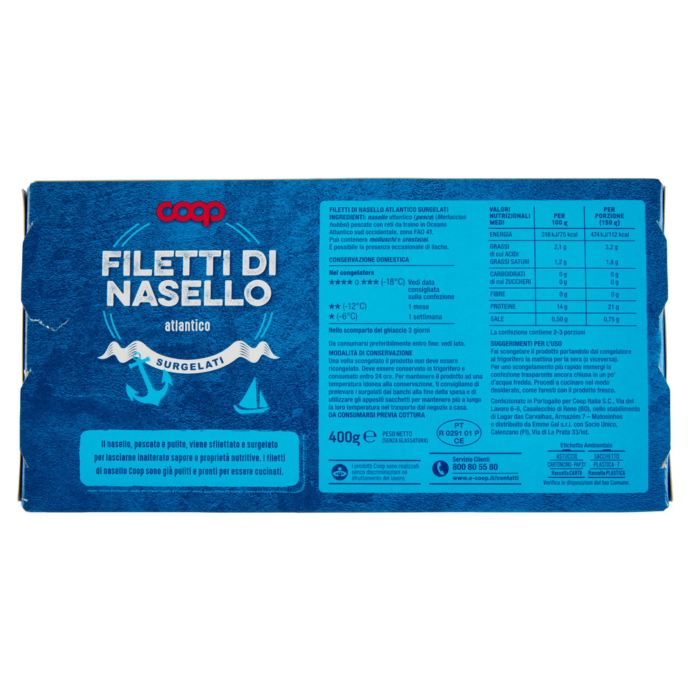 FILETTI DI NASELLO SURGELATI COOP SCATOLA G 400 - 1