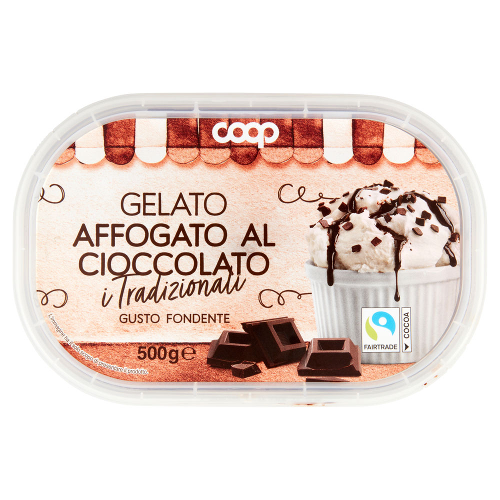 GELATO AFFOGATO AL CIOCCOLATO COOP VASCHETTA G 500 - 0