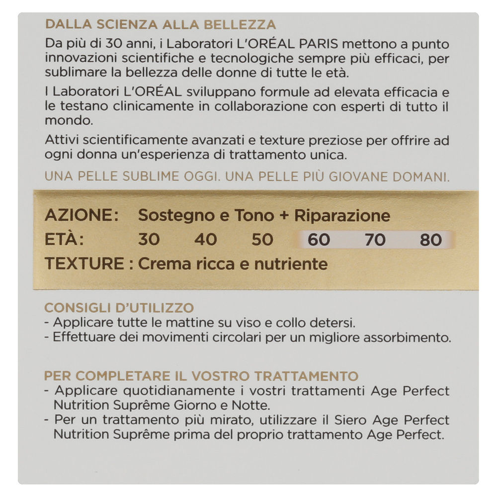 CREMA L'OREAL AGE PERFECT NUTRITION SUPREME ML 50 - 5