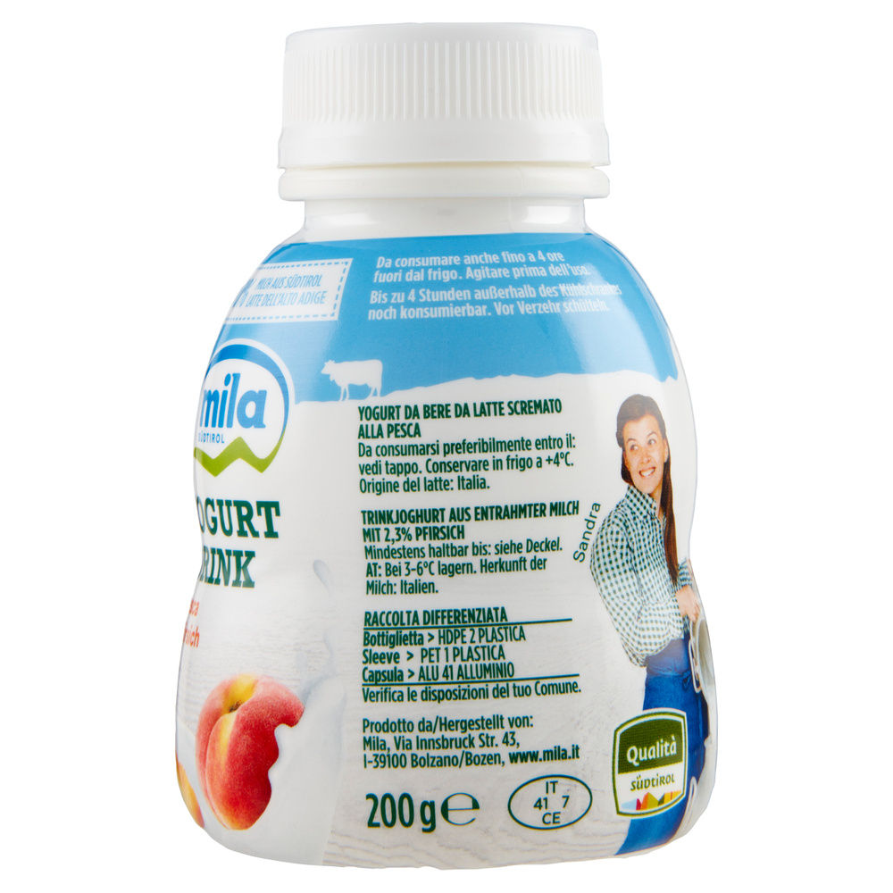 YOGURT DRINK MILA PESCA BTG 200 G - 4