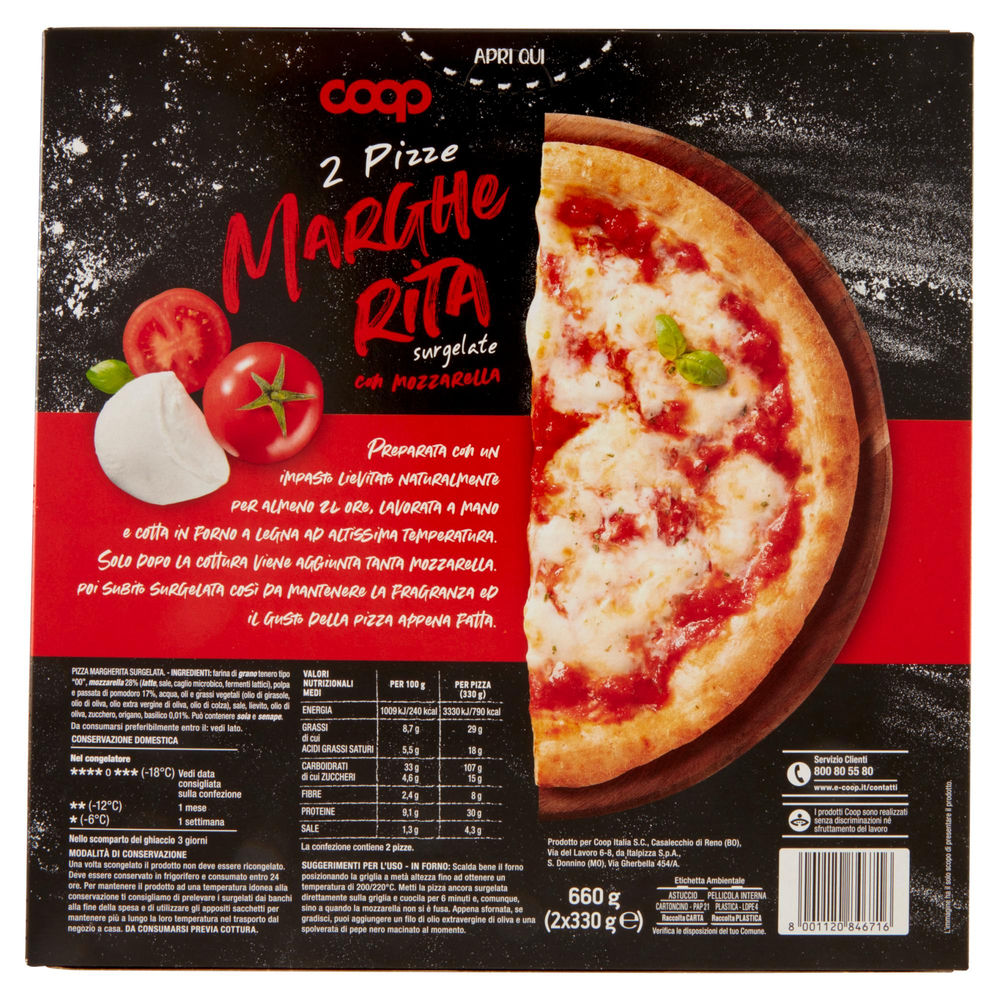 PIZZA MARGHERITA COOP 2PZ SURG. G 660 - 1