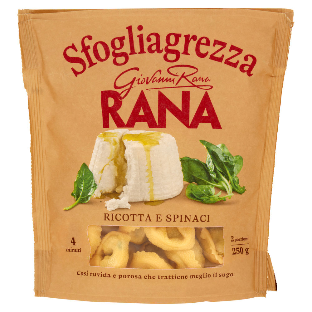 TORTELLONI RICOTTA E SPINACI SFOGLIAGREZZA RANA SACCHETTO G 250 - 2