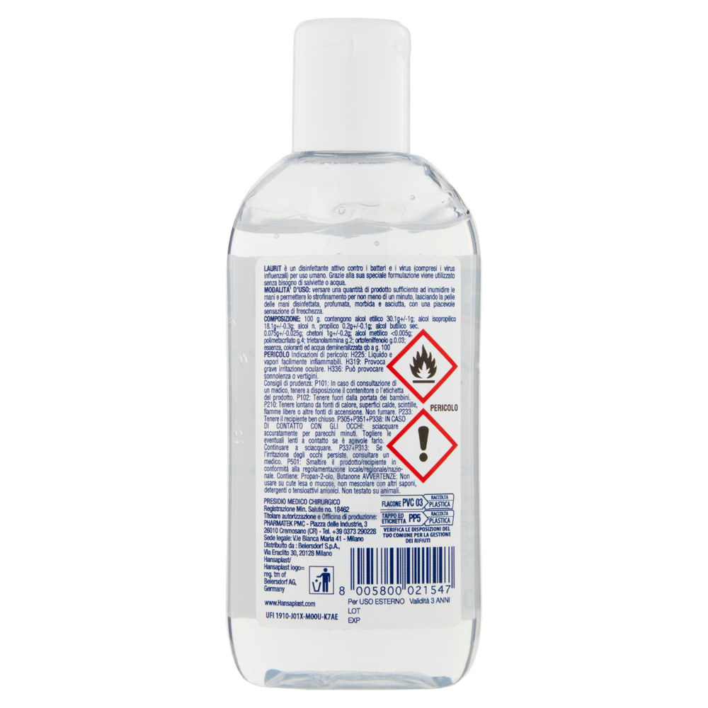 GEL MANI IGIENIZZANTE HANSAPLAST NOBACTER ML 100 - 1