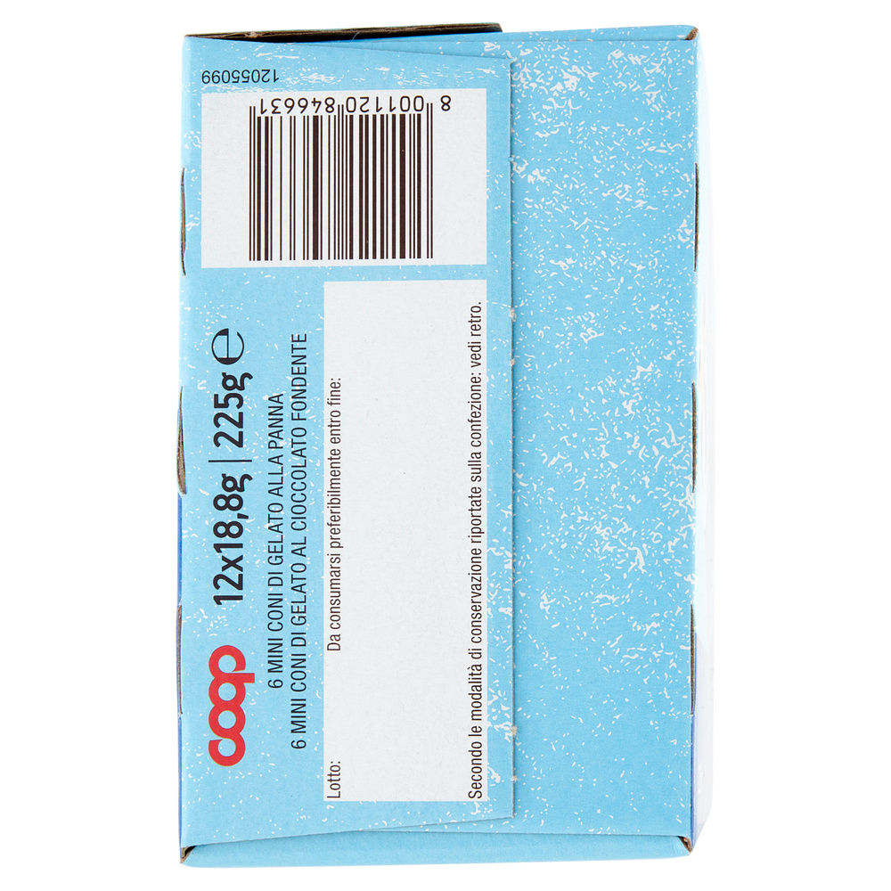 GELATO MINI CONI PANNA E CIOCCOLATO COOP 12 PZ SCATOLA G 225 - 4