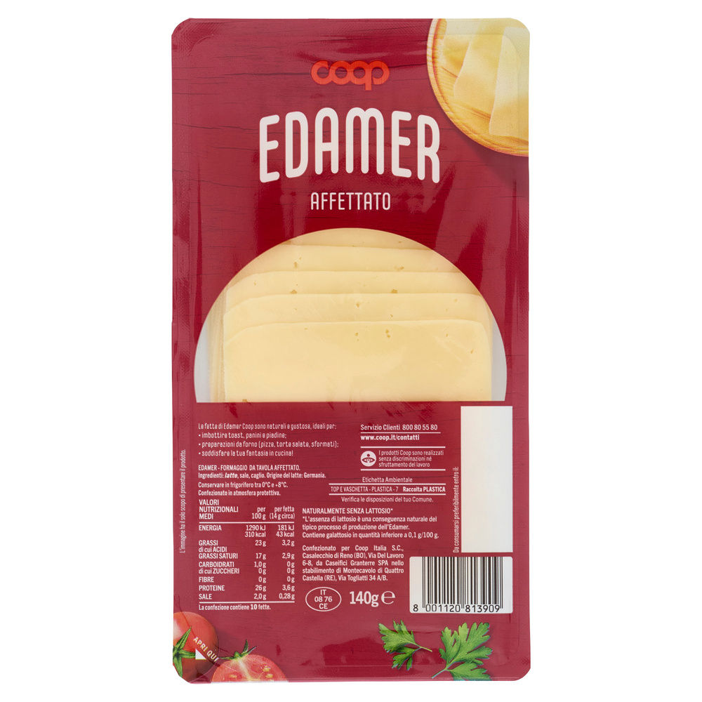 EDAMER AFFETTATO COOP VASCHETTA G 140 - 6