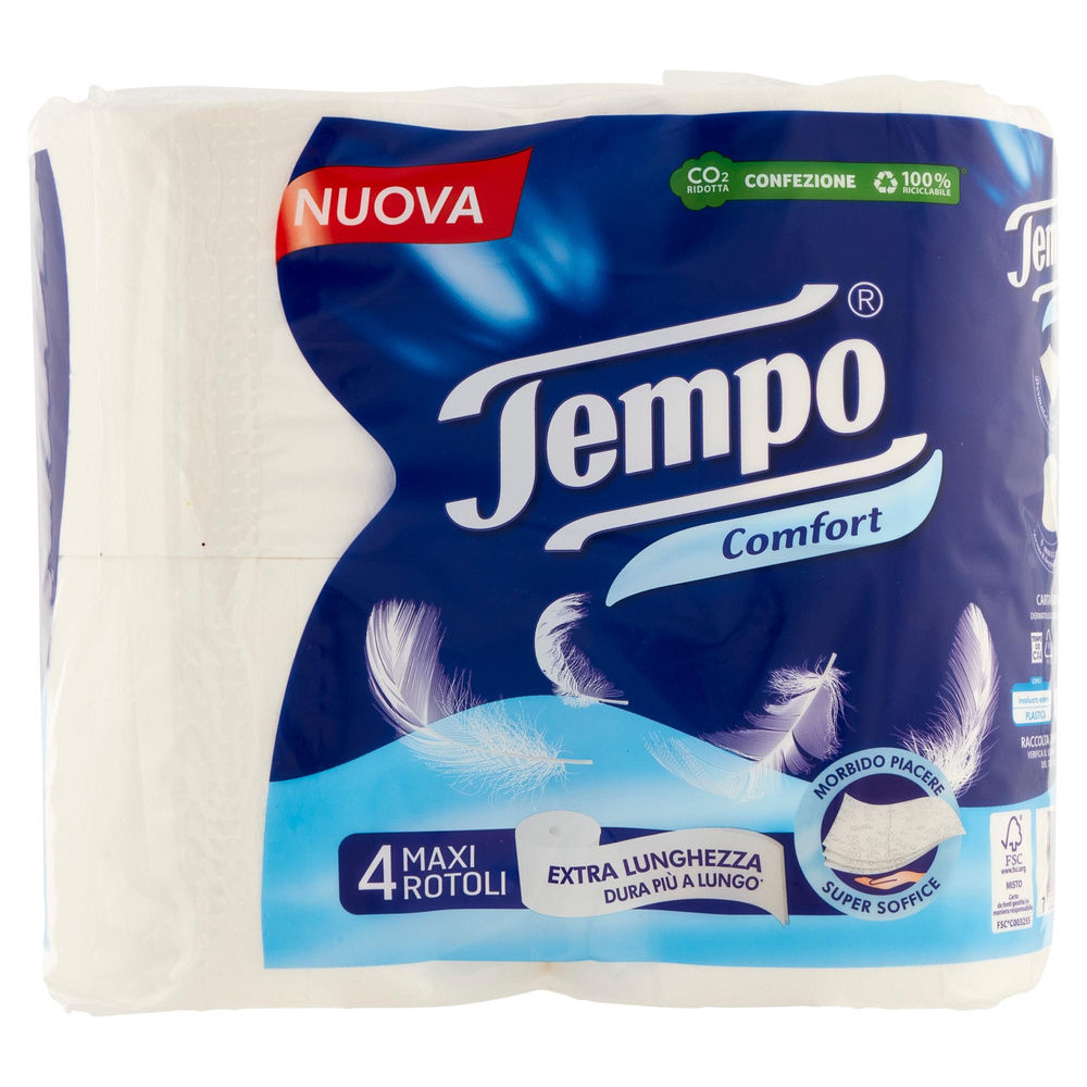 CARTA IGIENICA TEMPO COMFORT 2 VELI MAXI ROTOLI PZ 4 - 1