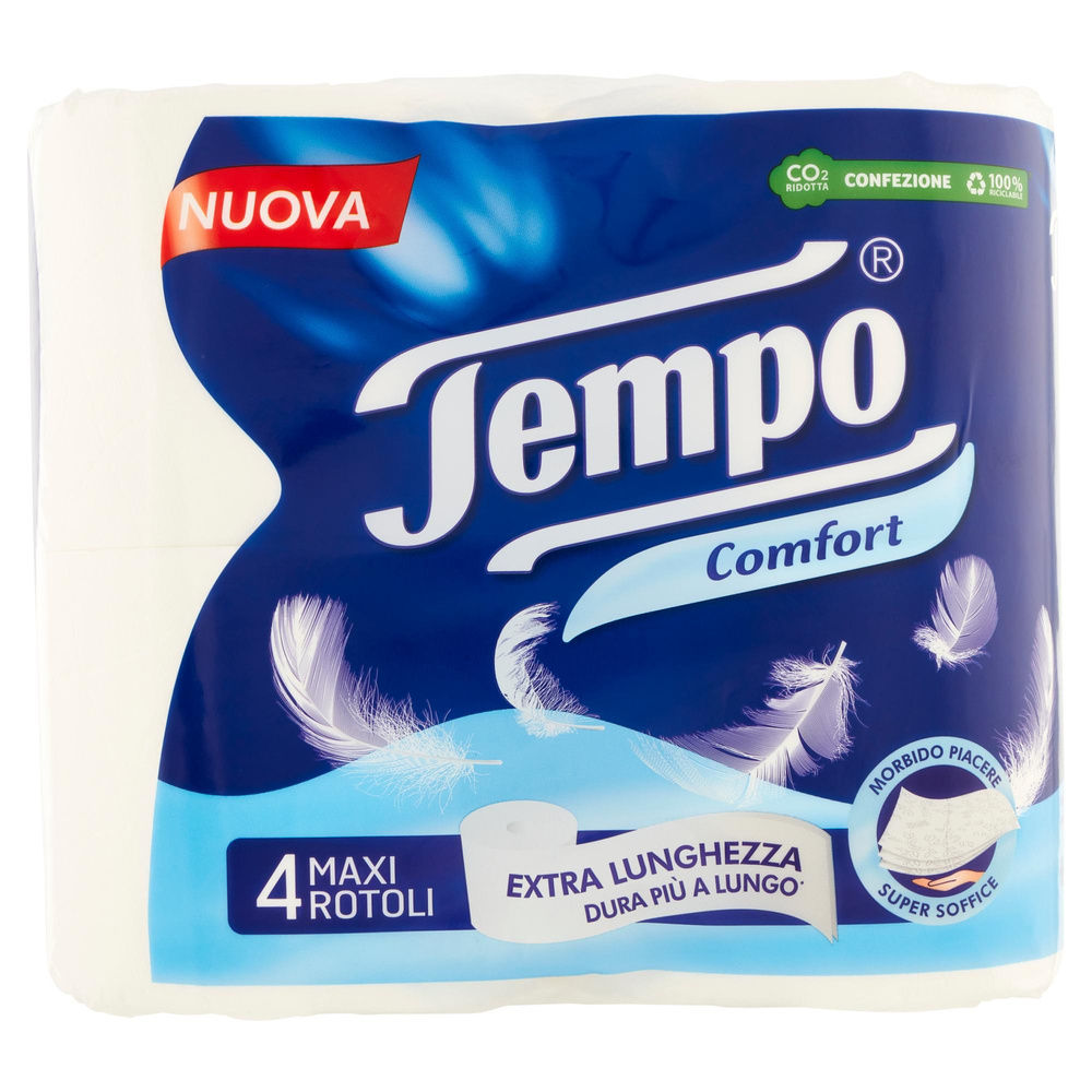 CARTA IGIENICA TEMPO COMFORT 2 VELI MAXI ROTOLI PZ 4 - 0