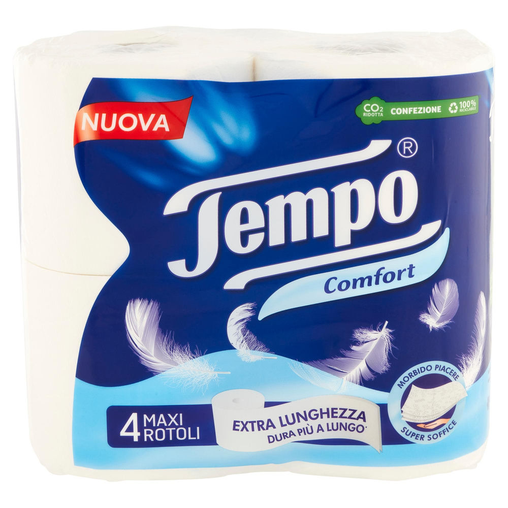CARTA IGIENICA TEMPO COMFORT 2 VELI MAXI ROTOLI PZ 4 - 6