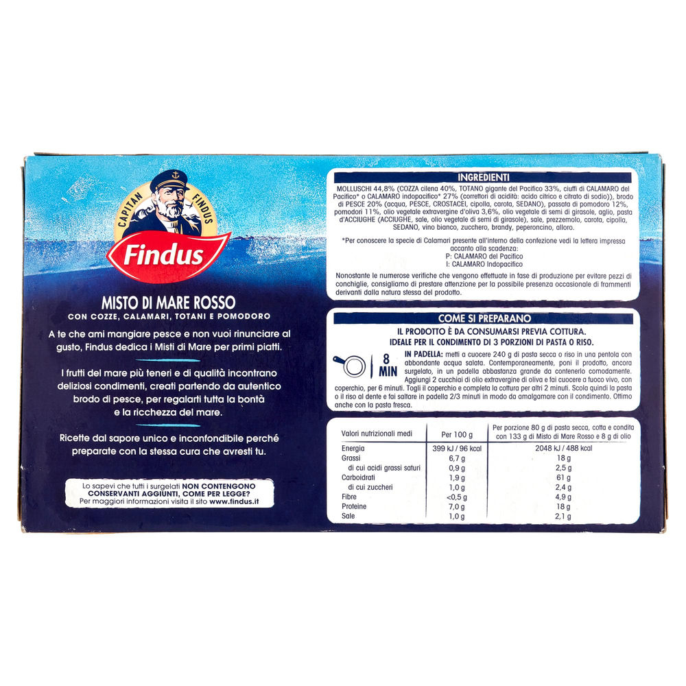 MISTO MARE ROSSO COZ/CAL/TOT/POM CAPITAN FINDUS ASTUCCIO 400G - 1