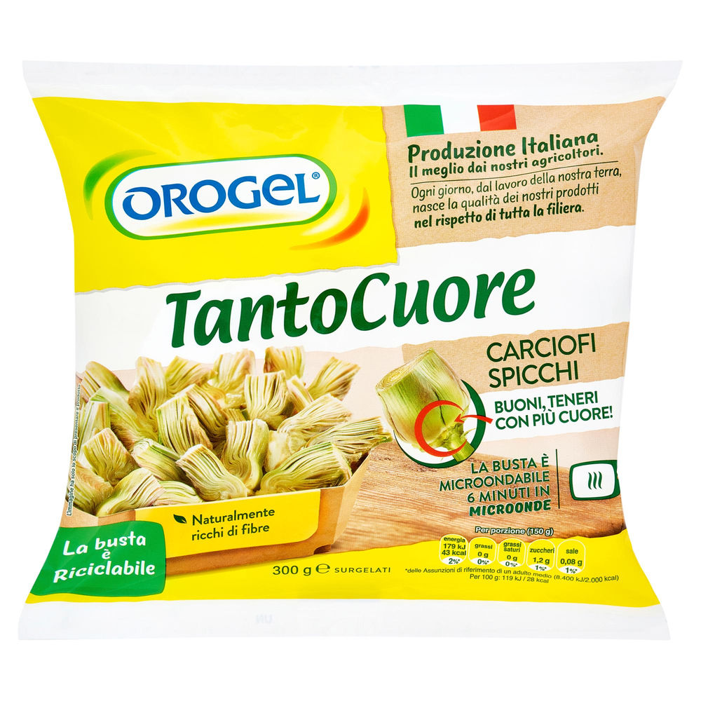 Carciofi in spicchi tanto cuore orogel g 300