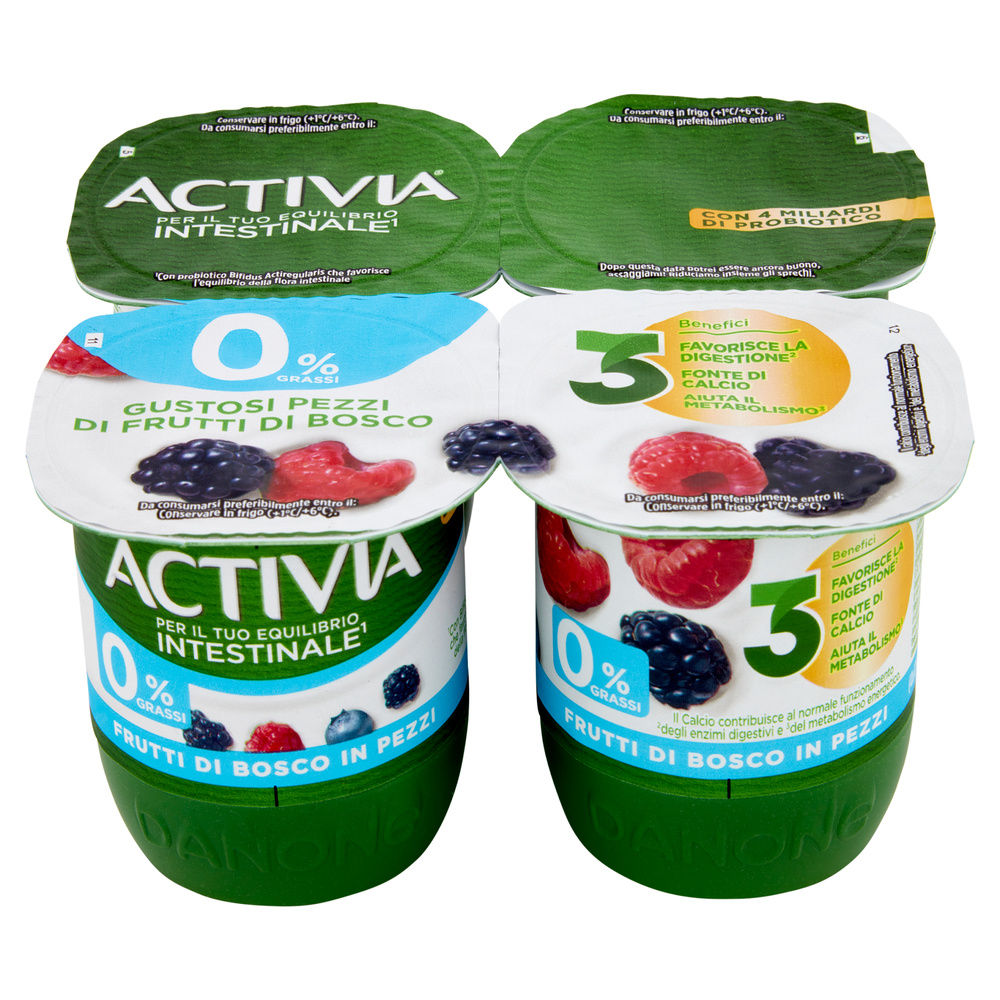ACTIVIA 0 DANONE FRUTTI BOSCO 4X125 G - 2