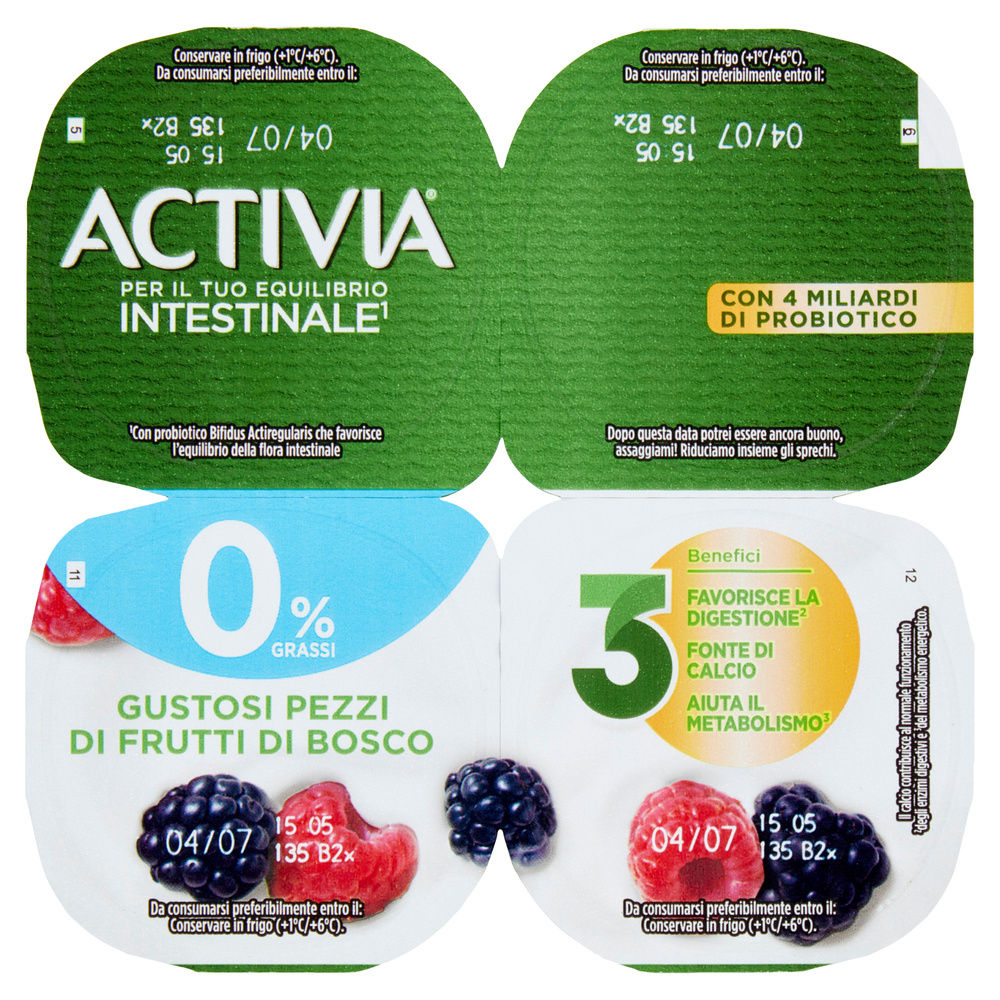 ACTIVIA 0 DANONE FRUTTI BOSCO 4X125 G - 3