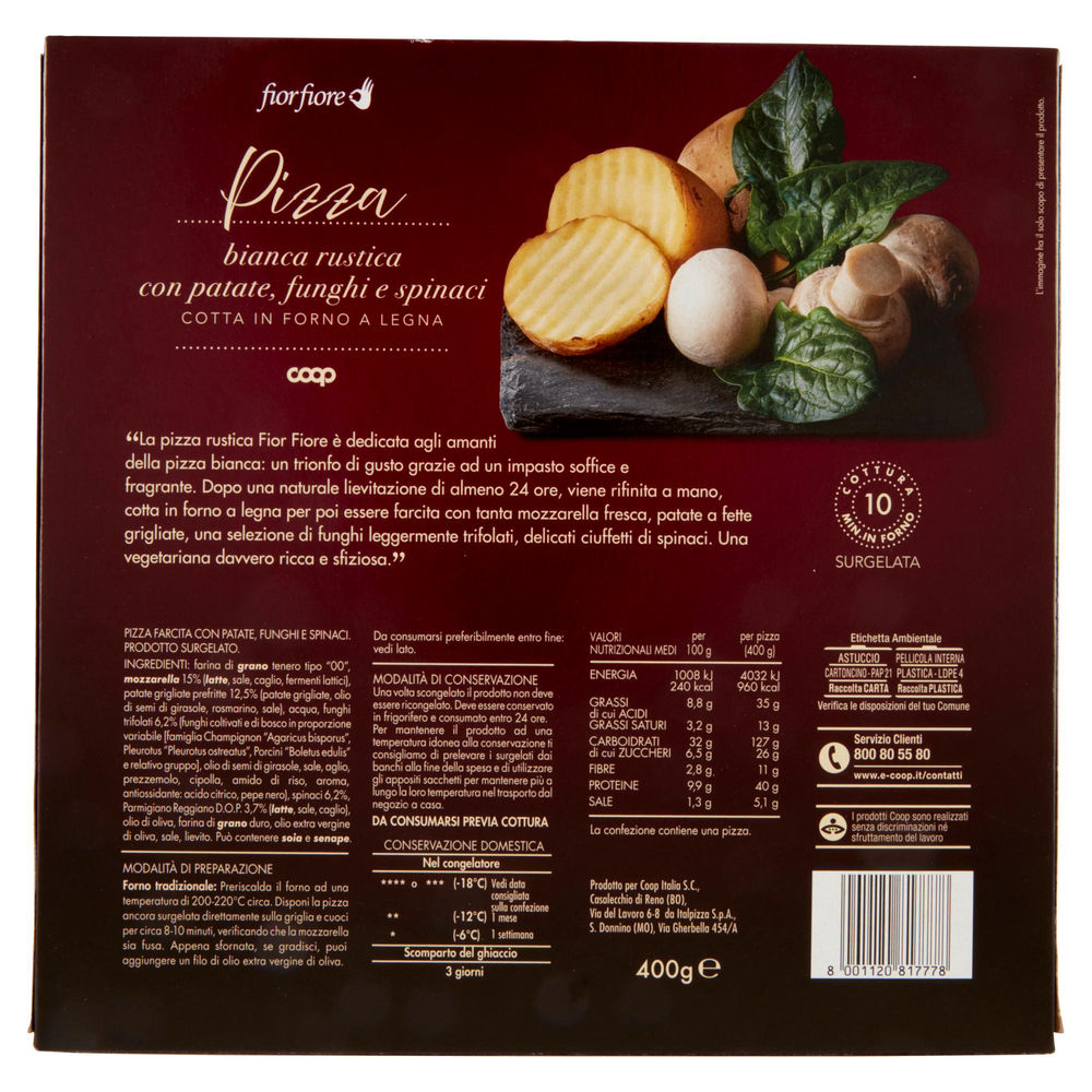 PIZZA BIANCA RUSTICA FIORFIORE COOP SURG. G 400 - 1