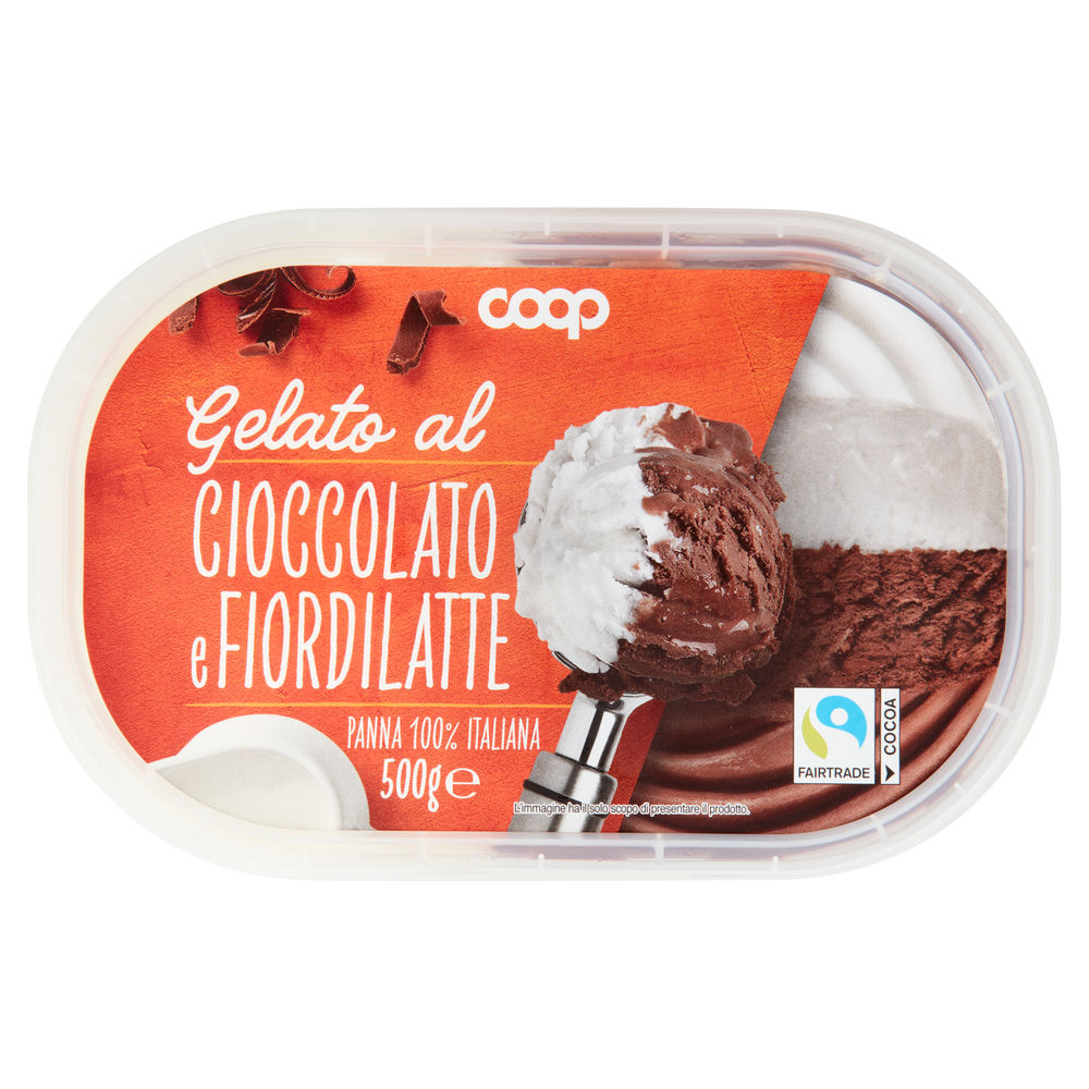 GELATO AL CIOCCOLATO E FIORDILATTE COOP VASCHETTA  G 500 - 0