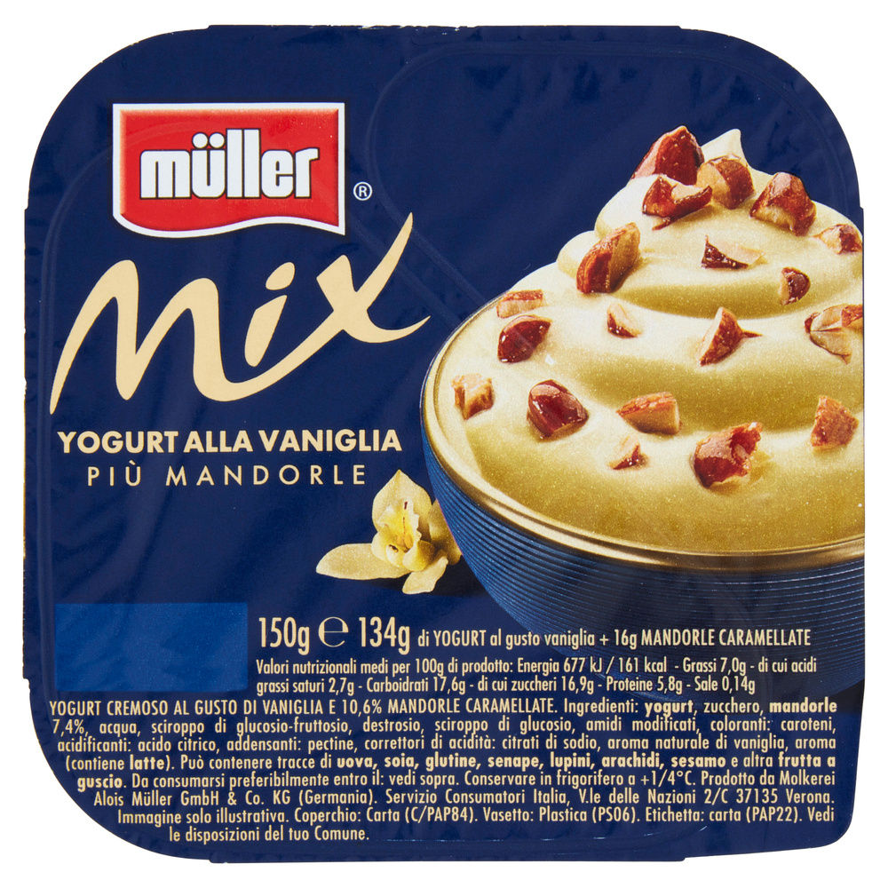 CREMA DI YOGURT MIX MULLER VANIGLIA+MANDORLE CARAMELLATE 150 G - 5