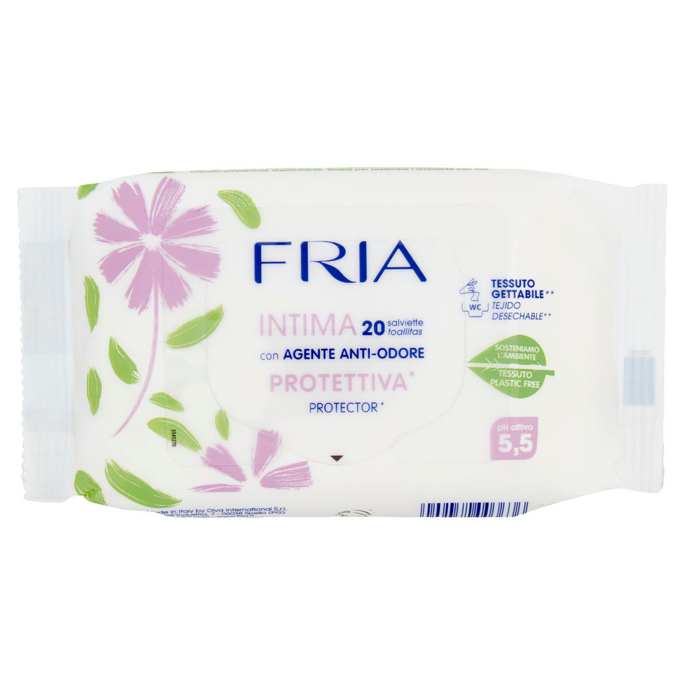 SALVIETTINE FRIA INTIMA BIODEGRADABILE FLOW-PACK PZ.20 - 7