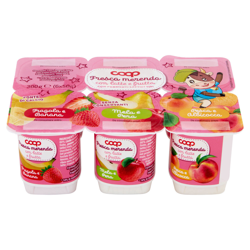 MERENDA FRESCA LATTE E FRUTTA COOP 6X50G - 7