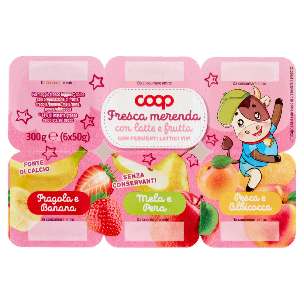 MERENDA FRESCA LATTE E FRUTTA COOP 6X50G - 2