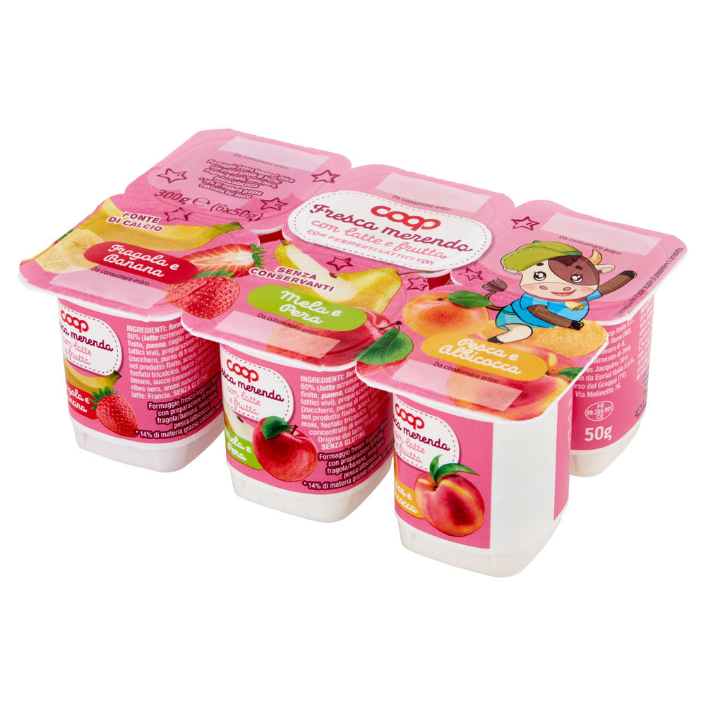 MERENDA FRESCA LATTE E FRUTTA COOP 6X50G - 6