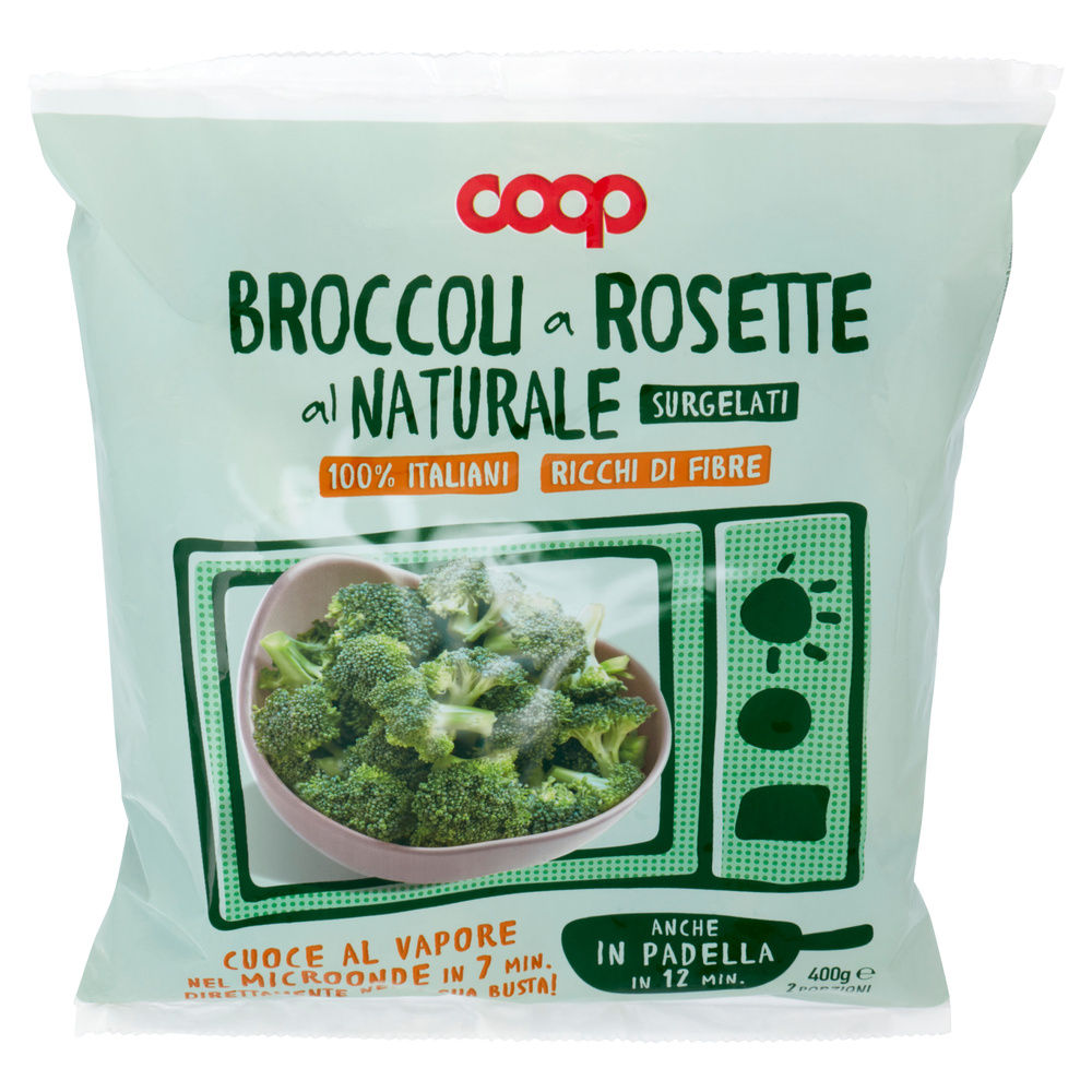 BROCCOLI A ROSETTE AL NATURALE COOP MICROONDE/PADELLA BUSTA GR 400 - 2