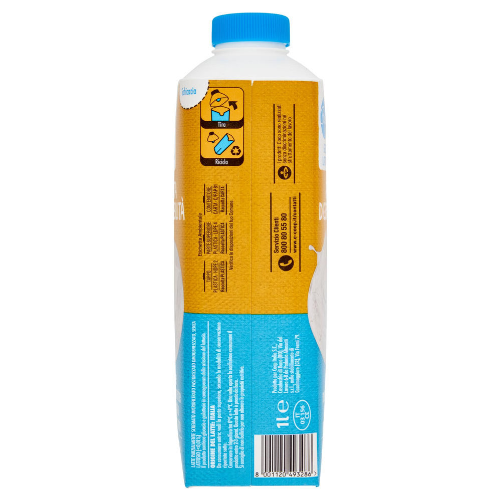 LATTE MICROFILTRATO PS ALTA DIGERIBILITA' BENE.SI' ORIGINE COOP TETRA TOP 1L - 8