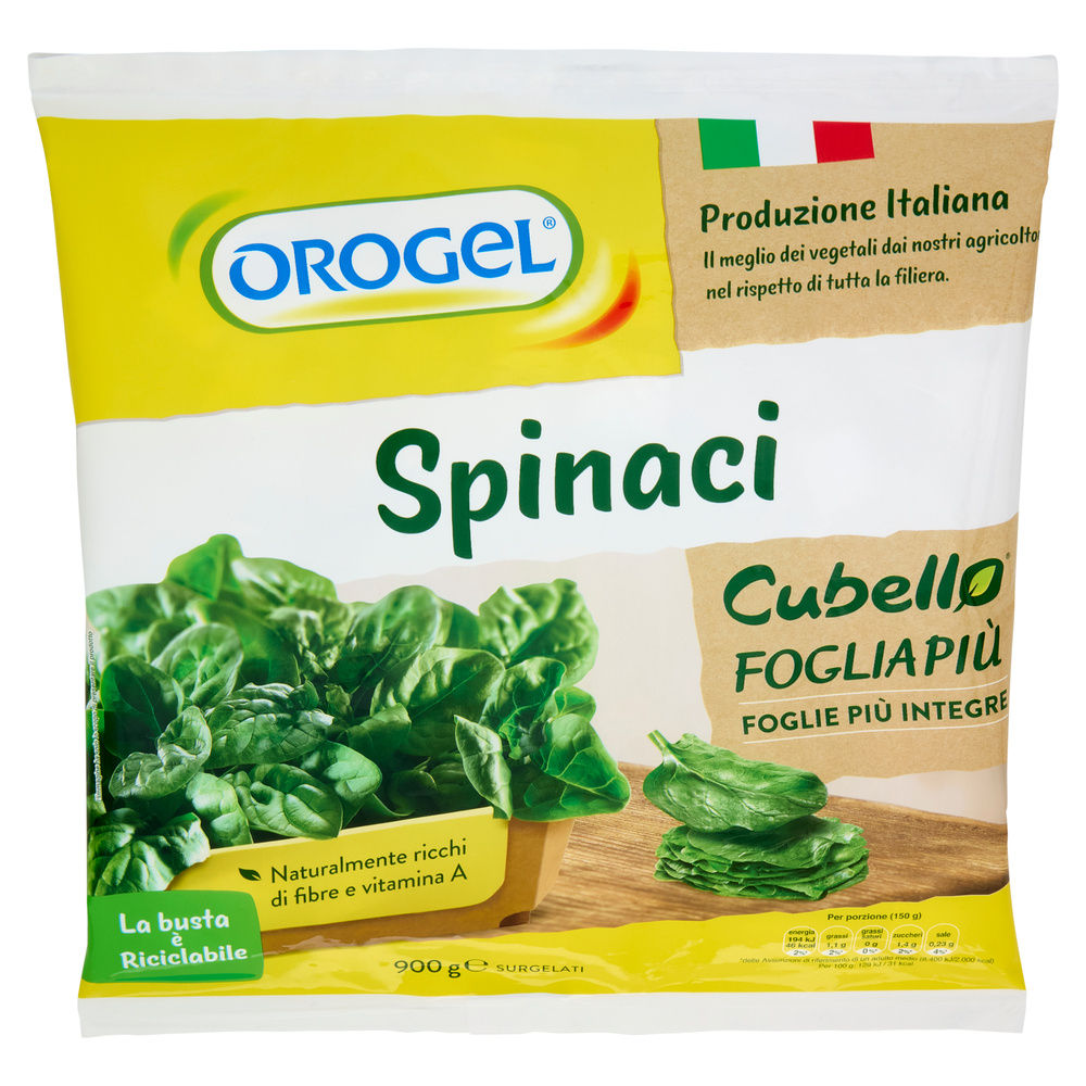 SPINACI CUBELLO FOGLIA PIU' OROGEL GR 900 - 6