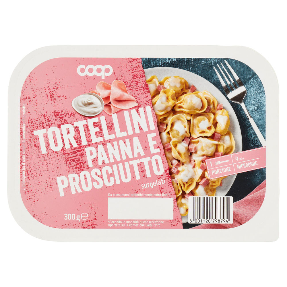 TORTELLINI PANNA E PROSCIUTTO COOP VASCH. MICROONDABILE SURG. G 300 - 2